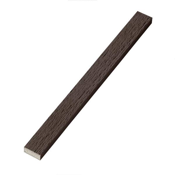 DIAMOND KOTE 4/4 in. x 2 in. x 16 ft. Umber Woodgrain Composite