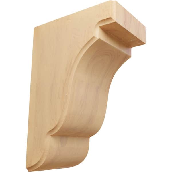 Ekena Millwork 3-1/2 in. x 5 in. x 7-1/2 in. Unfinished Red Oak Bedford Corbel