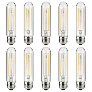 25-Watt Equivalent 4.96 in. Linear Tube T10 E26 Base LED Light Bulb 4000K (10-Pack)