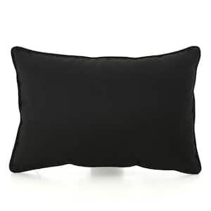 Coronado Black Outdoor Patio Throw Pillow