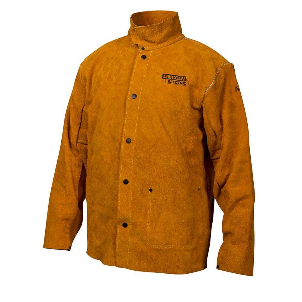 Lincoln Electric Heavy Duty XX-Large Leather Welding Jacket KH807XXL The  Home Depot