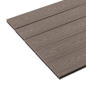 9/10 in. x 29.1 in. x 7.2 ft. Embossing Brown Wood Plastic Composite Decorative Floor Decking Board