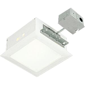 9.5 in. White Square Recessed Lighting Housing and Trim