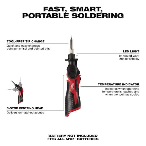 Milwaukee - M12 FUEL SURGE 12-Volt Lithium-Ion 1/4 in. Cordless Hex Impact Driver Compact Kit with M12 Soldering Iron