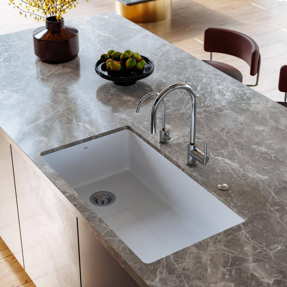 Modern 16'' Polished Nickel Kitchen Faucet with Pull-out Spray