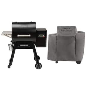 Ironwood 650 Wi-Fi Pellet Grill and Smoker in Black with Cover