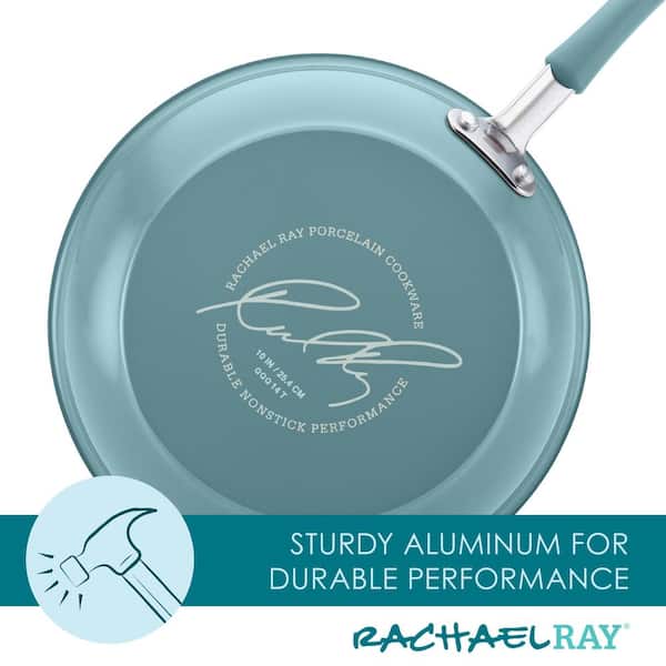 Rachael Ray Cook + Create 11pc Aluminum Nonstick Cookware Set - Agave Blue  in 2023
