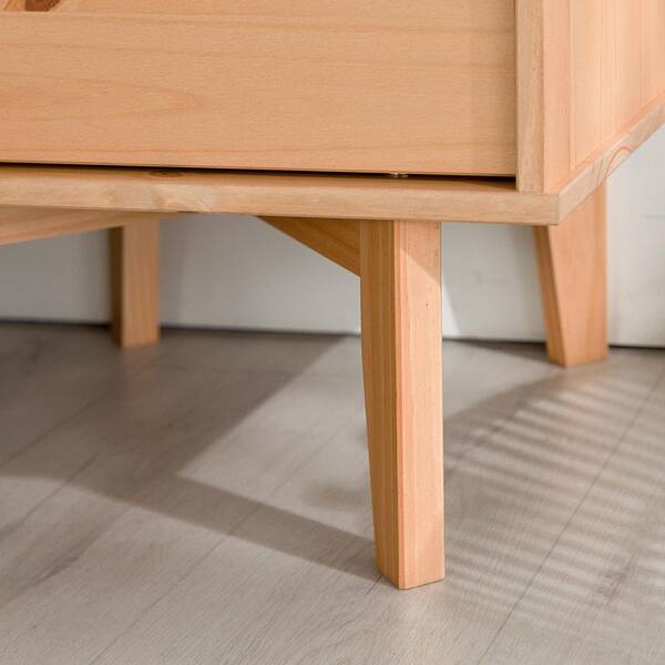 Walker Edison Furniture Company 2-Drawer Natural Pine Solid