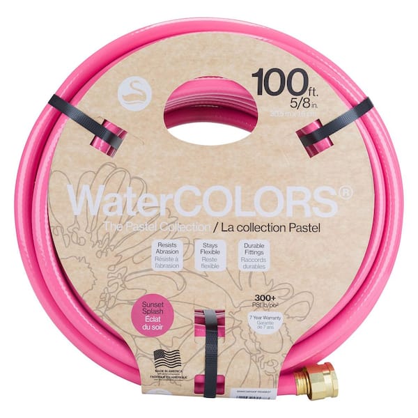 Weatherflex 5/8 in. x 100 ft. Medium Duty Hose, Flamingo Pink