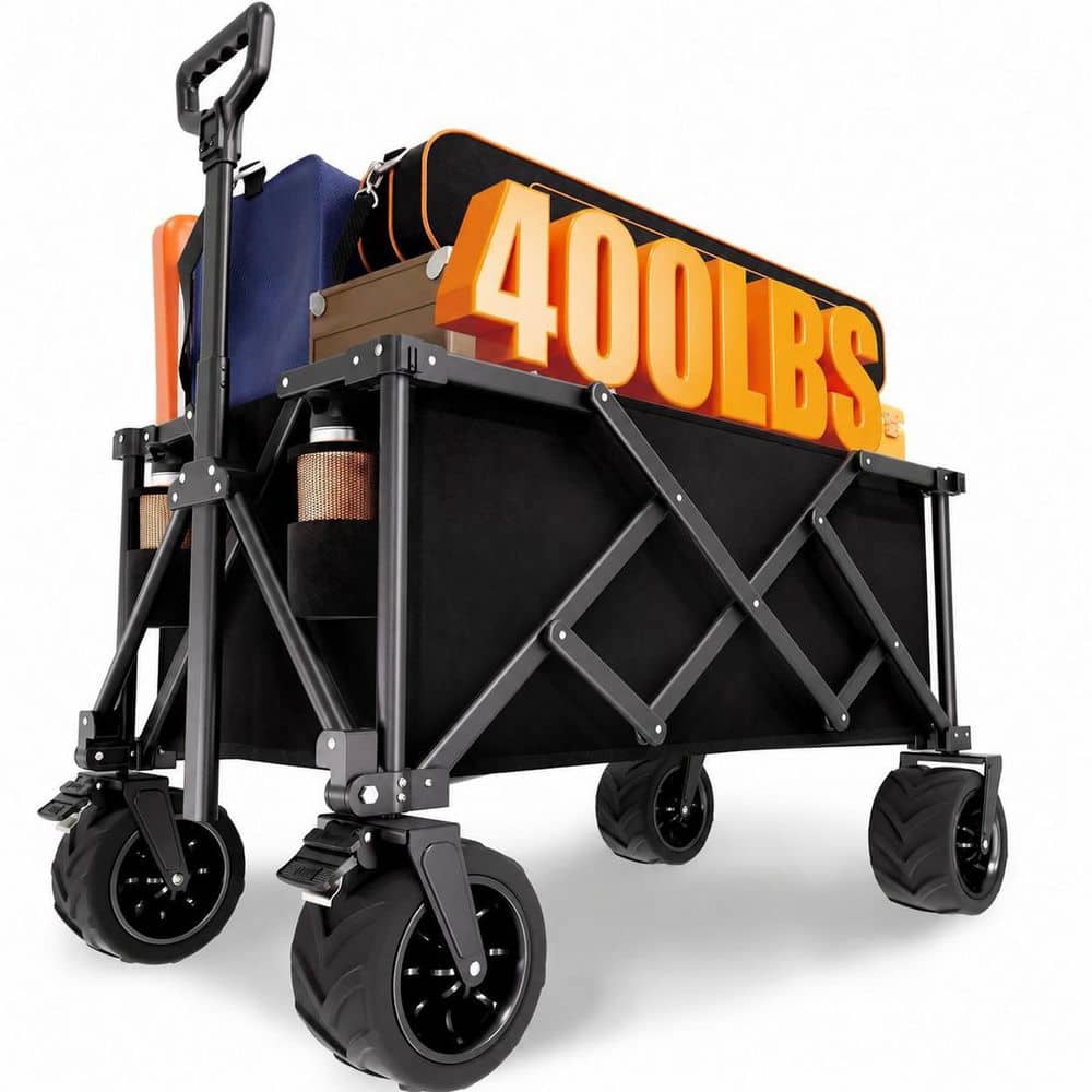 7.77 cu. ft. 600D Oxford Bin Garden Cart All-Terrain Tires Collapsible Folding Utility Wagon 400 lbs Capacity 1 Piece price history on PriceWatchPro