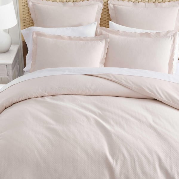 MARTHA STEWART Signature Scallop 3-Piece Pearl Peach Jacquard