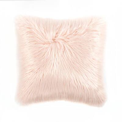 rose gold fluffy pillow