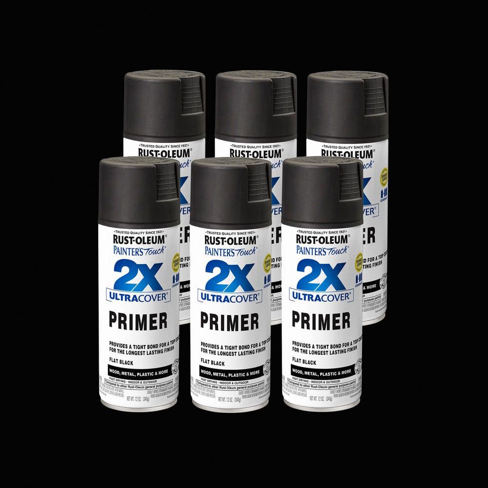 Rust-Oleum Painter's Touch 2X 12 oz. Black Flat Primer General