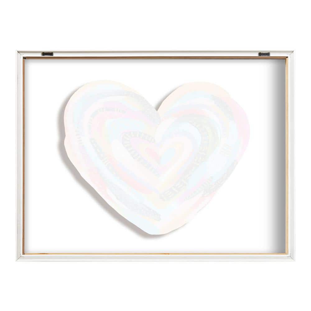 Labyrinth Heart Multicolor Abstract Glass Framed Poster