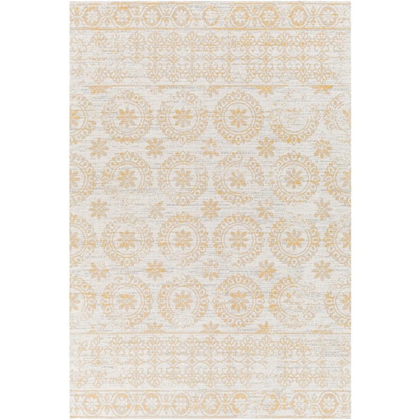 Livabliss Prosper Beige/White 8 ft. x 10 ft. Indoor Machine-Washable Area Rug