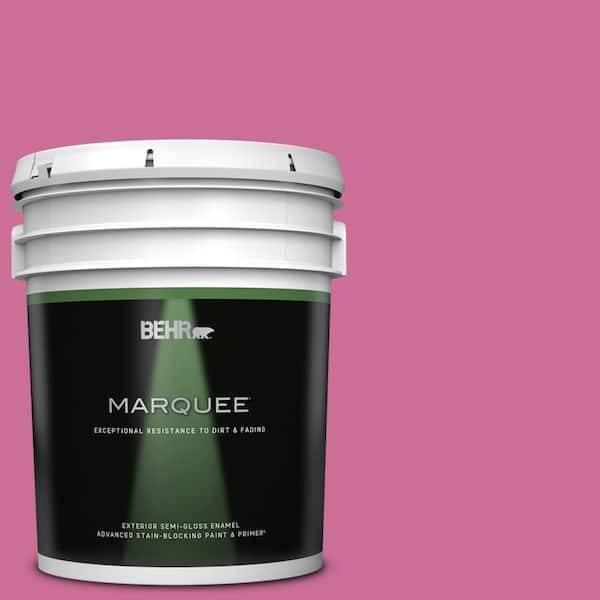 BEHR MARQUEE 5 gal. #100B-6 Fuchsia Kiss Semi-Gloss Enamel Exterior Paint & Primer