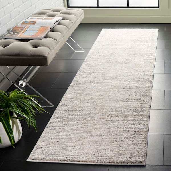 Northport 2 ft. x 8 ft. Ivory/Gray Distressed Abstract Runner Rug