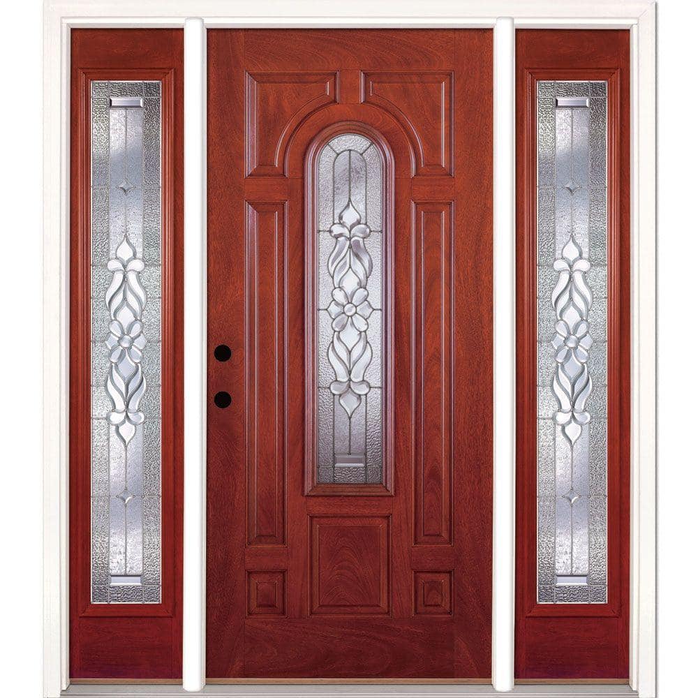 67.5 in.x81.625in.Lakewood Zinc Center Arch Lt Stained Cherry Mahogany Rt-H