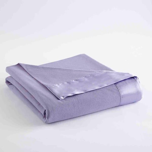 Micro Flannel All Seasons Lightweight Amethyst Solid King Flat Sheet