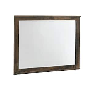 1.5 in. x 33.5 in. Square Metal Frame Gray and Chrome Dresser Mirror
