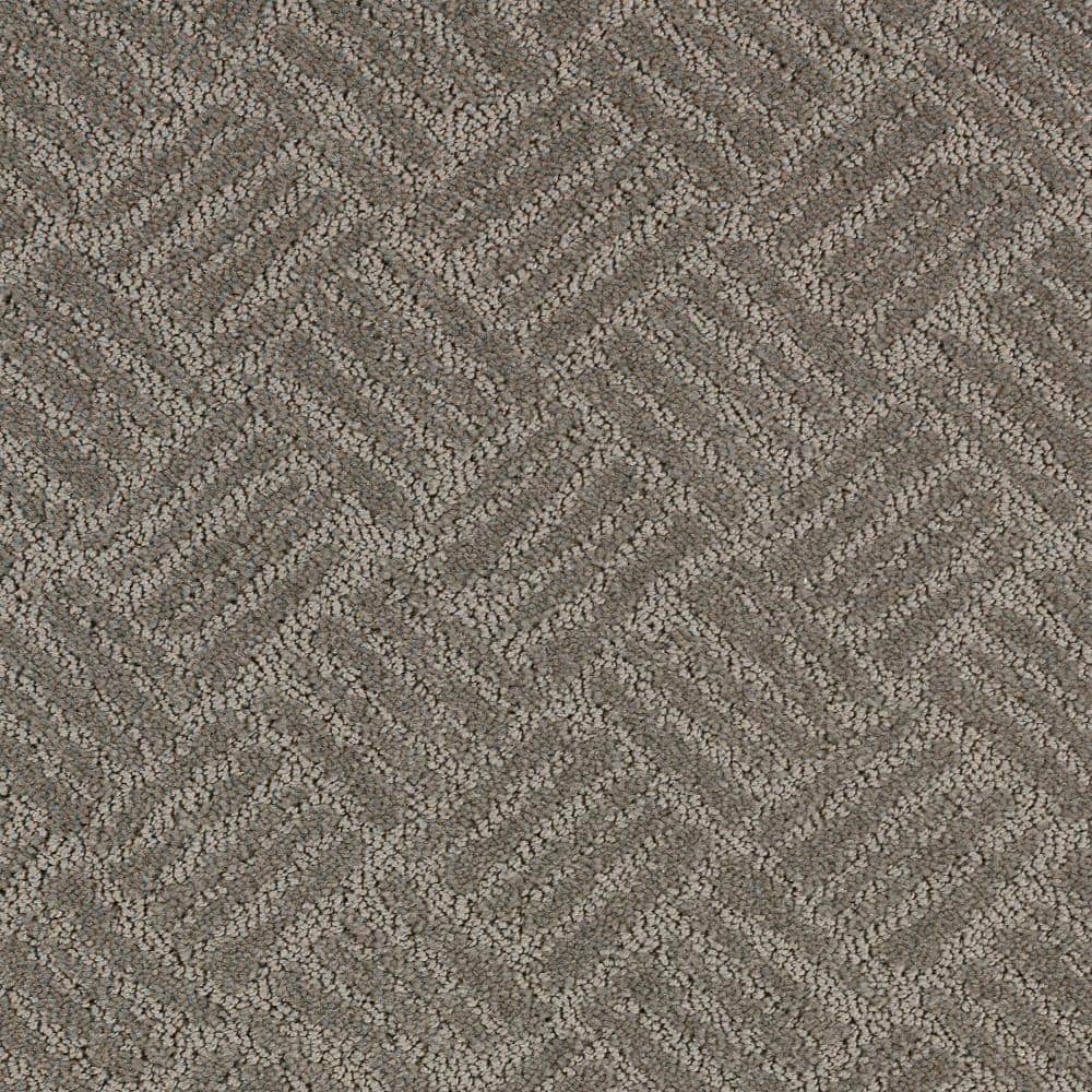 8 in. x 8 in. Pattern Carpet Sample - Embers Aloft -Color Sea Stone