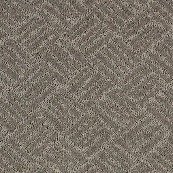 Unbranded - 8 in. x 8 in. Pattern Carpet Sample - Embers Aloft -Color Sea Stone