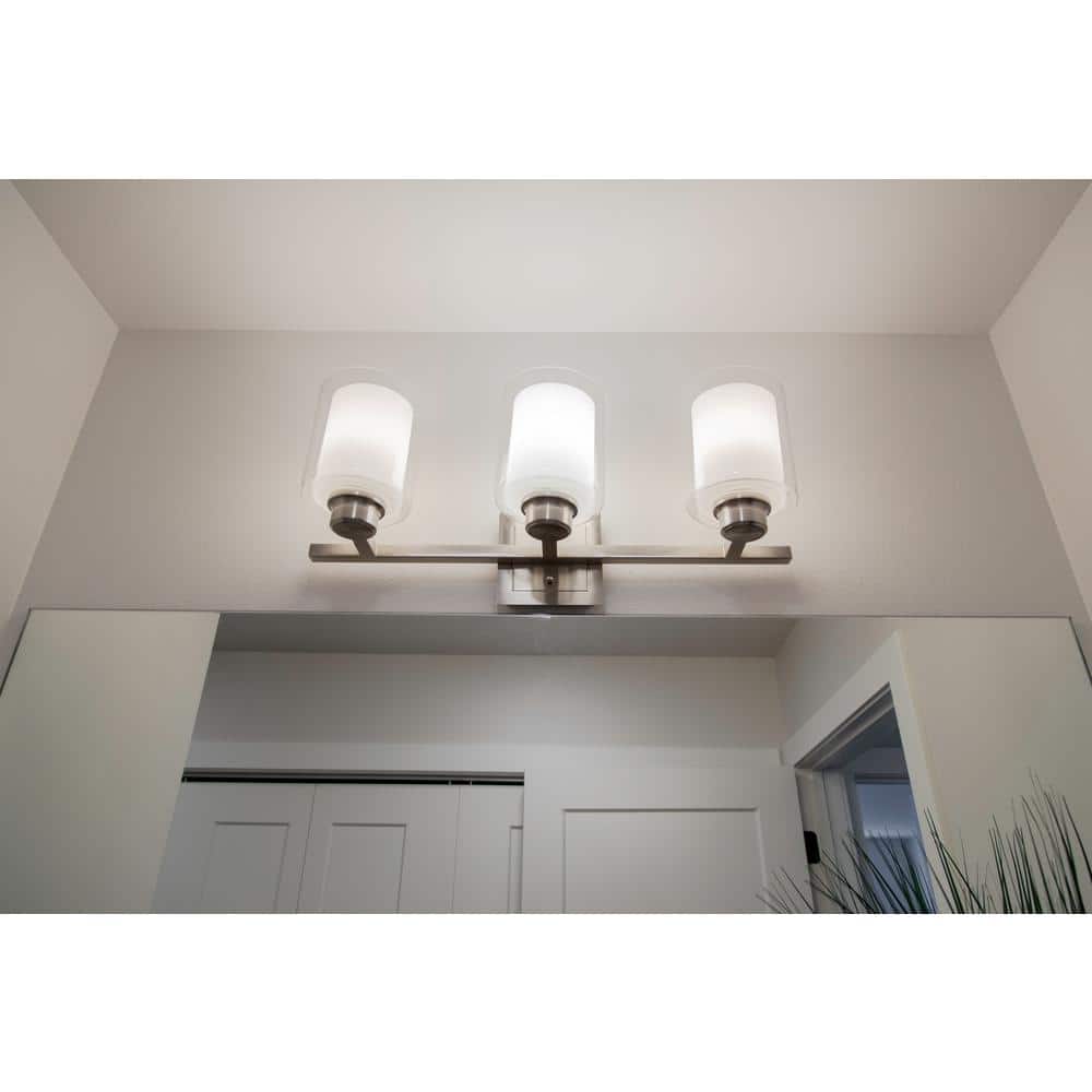 Oslo 25" Satin Nickel 3-Light Dimmable Vanity Fixture