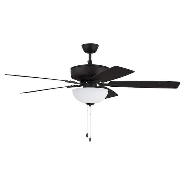 CRAFTMADE Pro Plus-211 52 in. Indoor Dual Mount Espresso Ceiling Fan with Optional LED White Bowl Light Kit