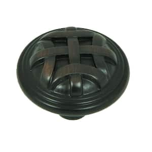 Cross Flory 1-1/4 in. Oil Rubbed Bronze Round Cabinet Knob (25-Pack)