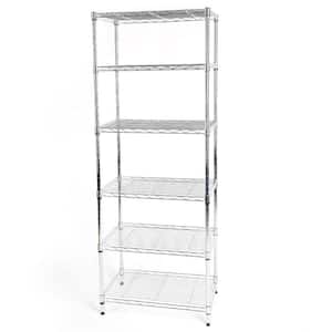 Chrome 6-Tier Metal Wire Shelving Unit (24 in. W x 60 in. H x 14 in. D)