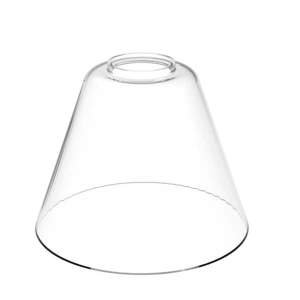YANSUN 6 in. Height 3-Pack Clear Bell Glass 1 in. Fitter Width Vanity Pendant Flush Mount Light Shade