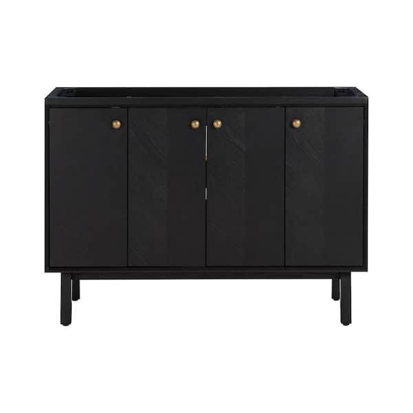 Avanity Adele 48 in. W x 21 in. D x 34 in. H Bath Vanity Cabinet without Top in Black Oak Finish