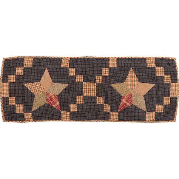 Arlington 13 in. W x 36 in. L Navy Patchwork Star Quilted Cotton Table Runner