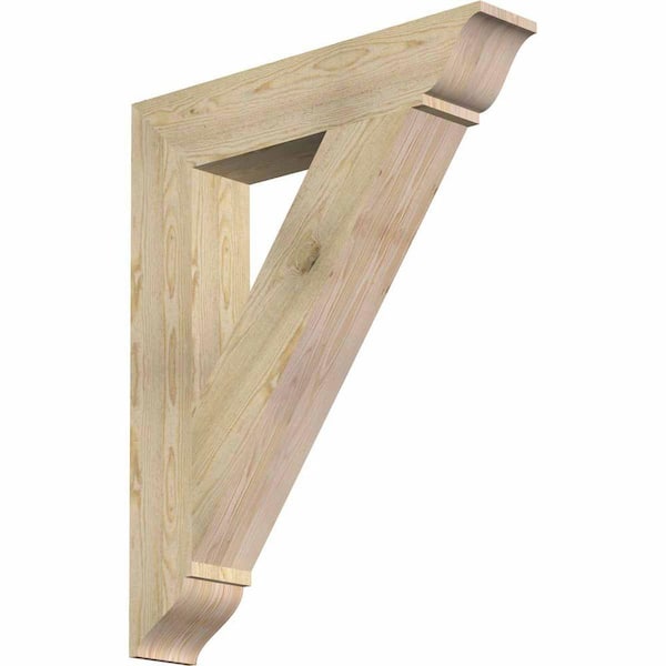 Ekena Millwork 6 in. x 40 in. x 32 in. Douglas Fir Traditional Rough Sawn Bracket