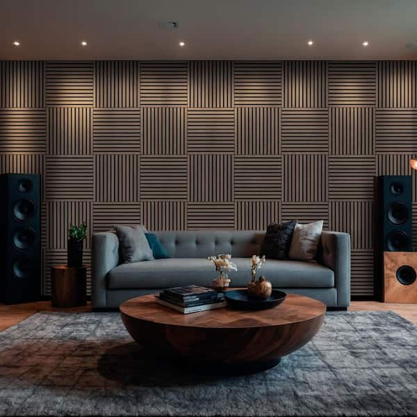 MSI Harmony Sable Mixed Wood Sound Absorbing Acoustic Panel 24 in