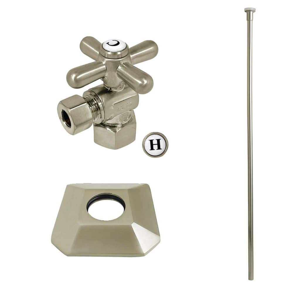 Trapeze Cross Toilet Trim Kit with Supply Line and Flange in Brushed Nickel price history on PriceWatchPro