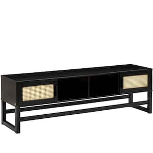 Talo Media Console TV Stand with Storage, holds up to 65 in TV, Espresso