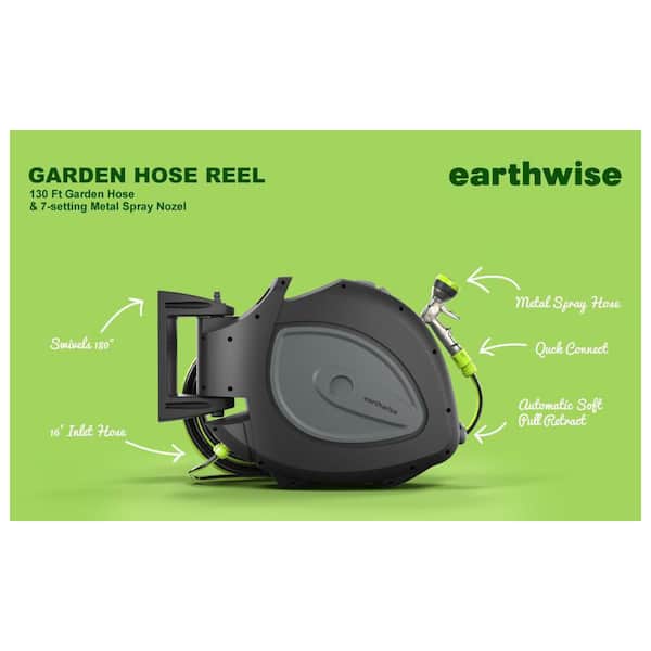 Earthwise Power Tools by Alm Retractable Hose Reel