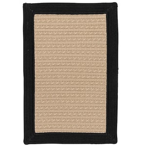 Beverly Black 3 ft. x 5 ft. Braided Indoor/Outdoor Patio Area Rug