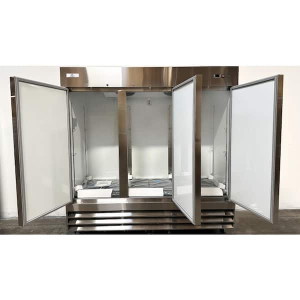 81 in. W 72 cu. ft. Three Door Commercial Refrigerator in Stainless Steel