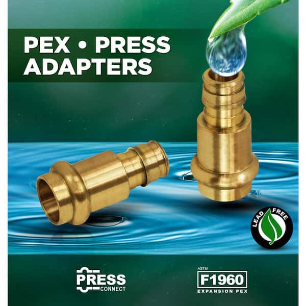 The Plumber's Choice 1-1/4 in. Pex A x 1-1/4 in. Press Lead Free Brass  Adapter Pipe Fitting XQYQD336 - The Home Depot