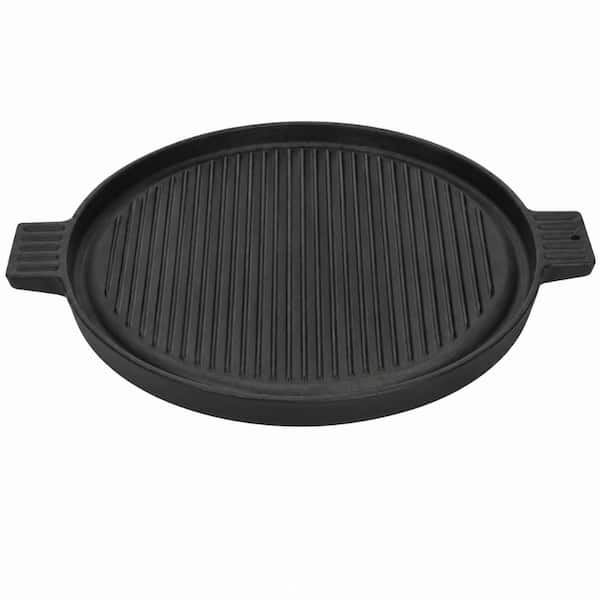 14 in. Double-Sided Reversible Cast Iron Campfire Grill Griddle with Detachable Legs for 15 in. Fire Pits