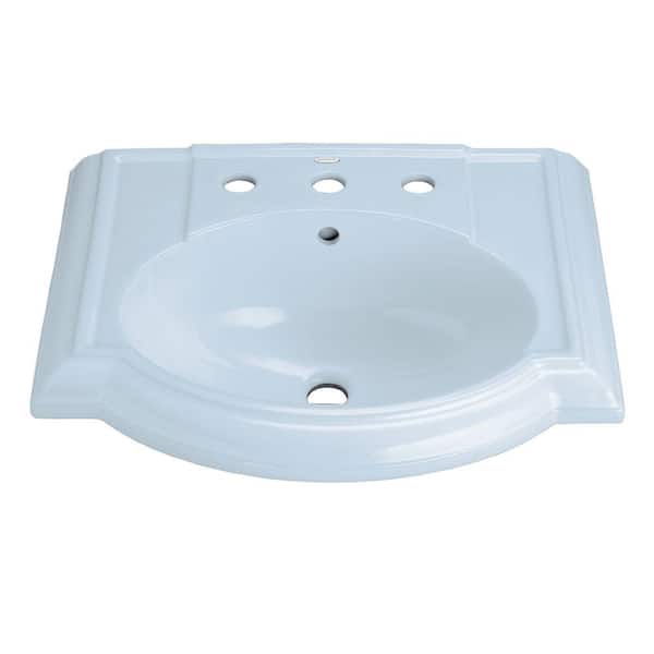 KOHLER Devonshire 4-7/8 in. Vitreous China Pedestal Sink Basin in White with Overflow Drain