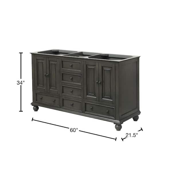 Avanity Thompson 60-in Charcoal Glaze Bathroom Vanity Cabinet Avanity Thompson 60-in Charcoal Glaze Bathroom Vanity Cabinet