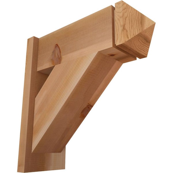 Ekena Millwork 8 in. x 20 in. x 20 in. Western Red Cedar Traditional Arts and Crafts Smooth Outlooker