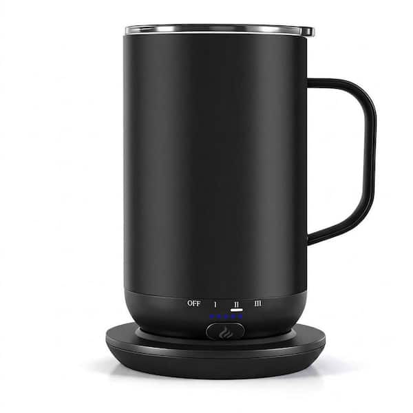 18 oz Black Drinkware Ceramic Stainless Steel Temperature Control Mug Double Wall Vacuum Insulated 1 Piece