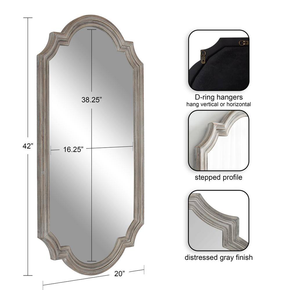 Fairbourne Coastal Distressed White Full-Length Wall Mirror