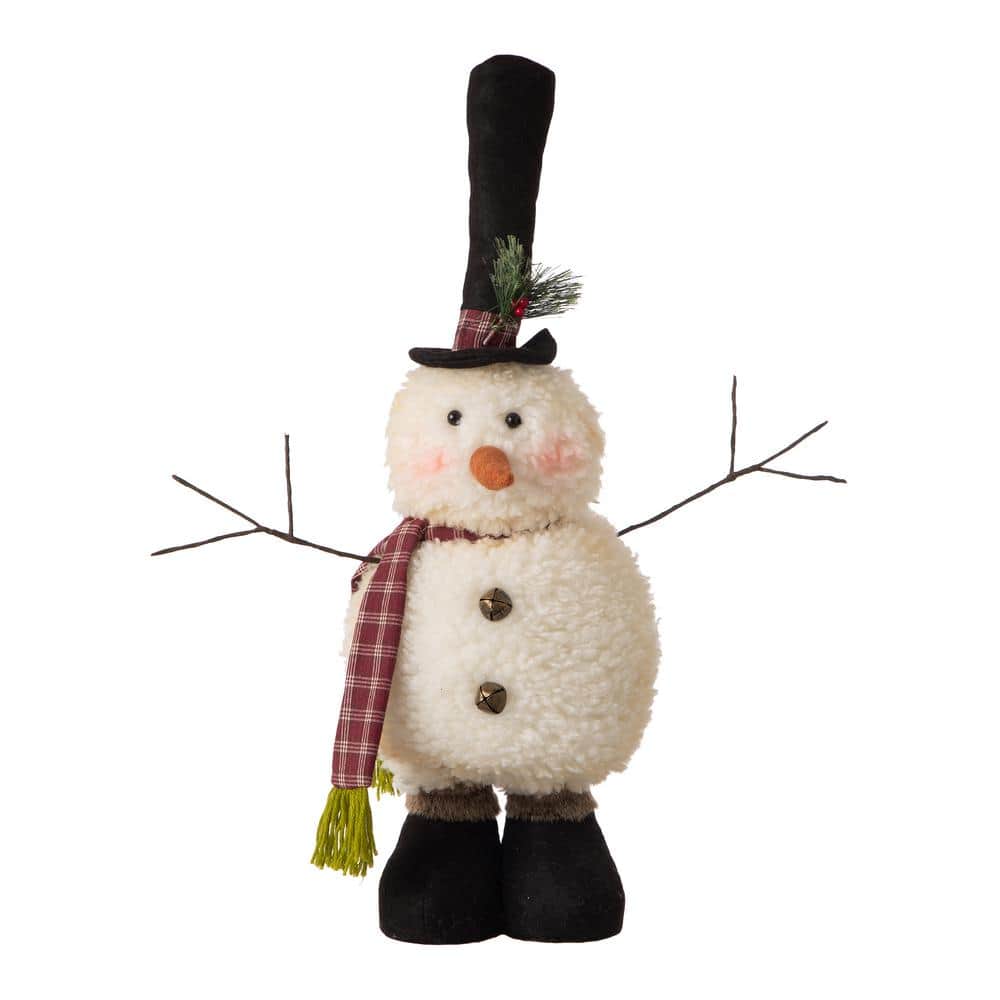 Glitzhome 37 ft. H/23 in. H Telescoped Fabric Christmas Snowman Standing  Decor 2010300002 - The Home Depot