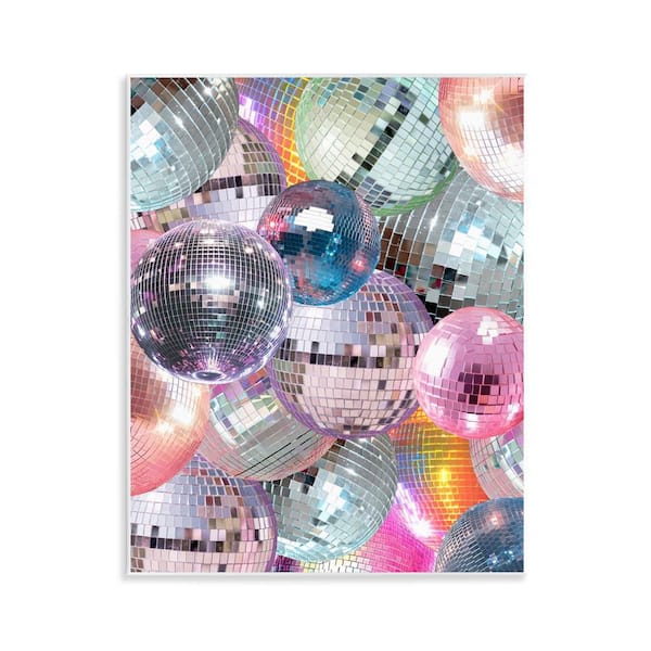 Stupell Industries Pastel Disco Balls Cluster by Daphne Polselli Unframed Music Graphic Art Print 14 in. x 11 in.