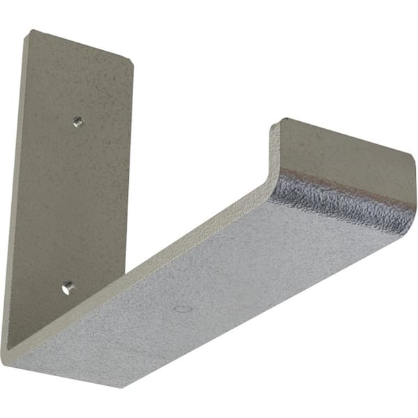 Ekena Millwork 2 in. x 6 in. x 8 in. Hammered Silver Steel Hanging Shelf Bracket